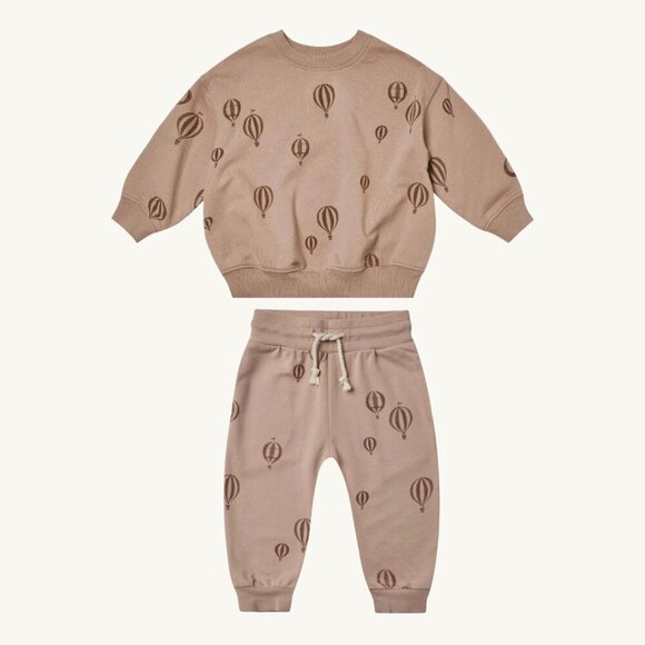 Rylee + Cru Other - NWT - Rylee + Cru balloon print organic fleece set​​​